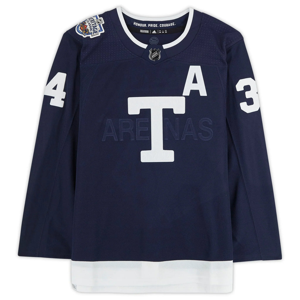 Authentic Leafs Heritage Auston Classic Navy Maple Toronto Autographed Jersey Matthews 2022