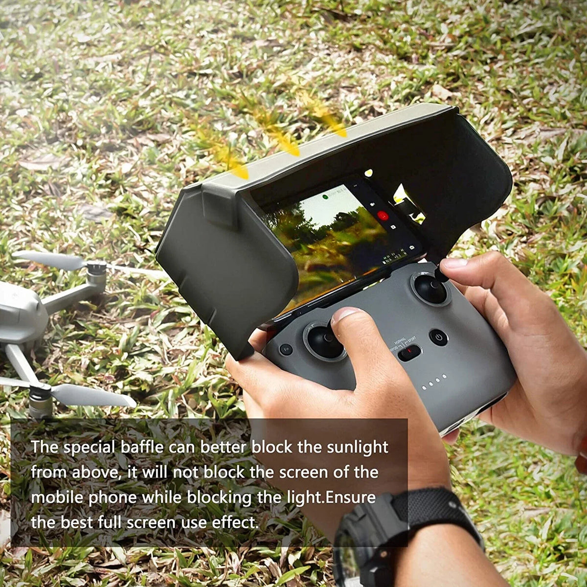 Mini Phone Hood DJI Foldable Shade Mavic Drone Air 2 US Remote Sun 2 Control for