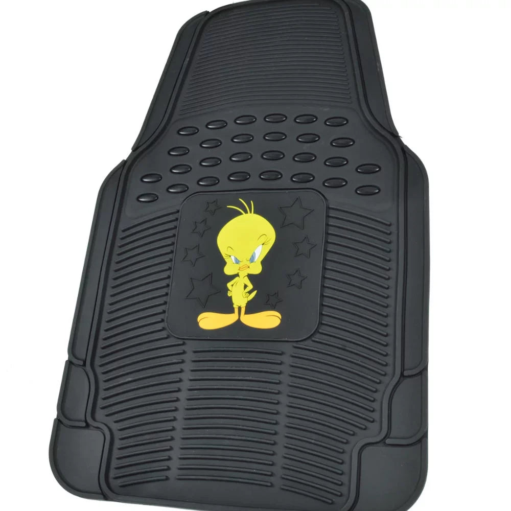 Car Set Car Holiday Accessories BDK Looney Auto Tweety Mats Covers Tunes with - Bird Full Seat Set Gift Floor