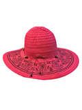Floppy With Elegant Trim Hat Hot Pink