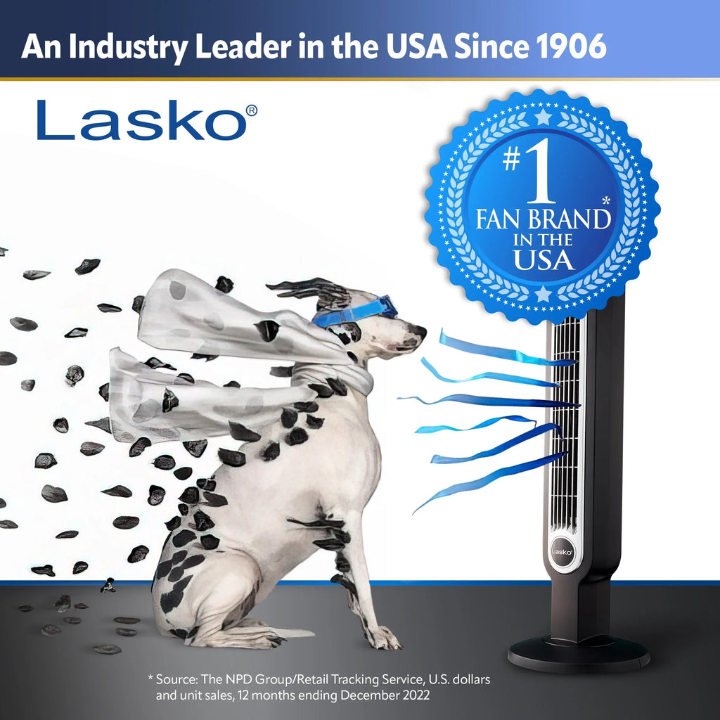 42” 4 Misto Speeds, Power Foot Black Misting 10 with Lasko Fan exterior YF300, Cord, Tower
