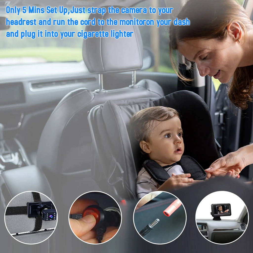 4.3'' Kids Nebublu Screen Wide Function View Monitor Adjustable Invigilator,IPS IPS Monitor View Wide Wide 4.3'' Vision Adjustable Baby Baby Camera Vision Camera Mirror IPS Function Screen Screen