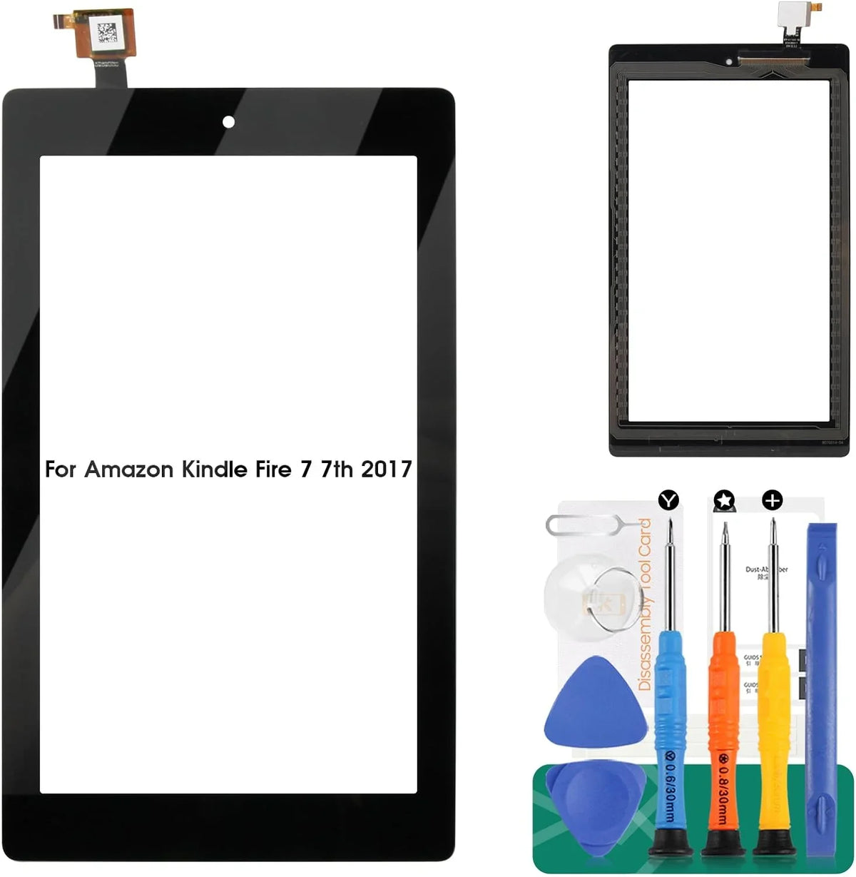 Kindle with Replacement for LCD, 7th for NO 7 Instructions(NOT Edition) 2017 Fire Part (7th Amazon 5th 2015 Touch Release SR043KL) Adhesive, NO Digitizer Screen Kids Gen, & Generation