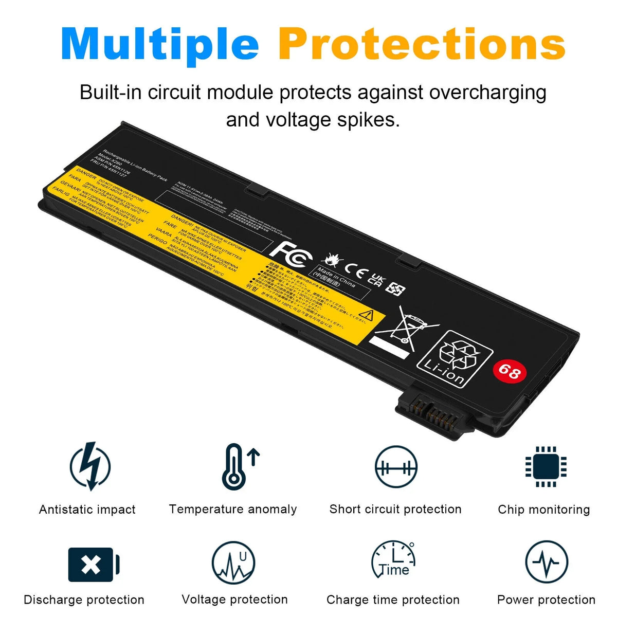 Lenovo 45N1130 T470P Battery T560 45N1125 L470 T460 24Wh L450 ThinkPad T440 For