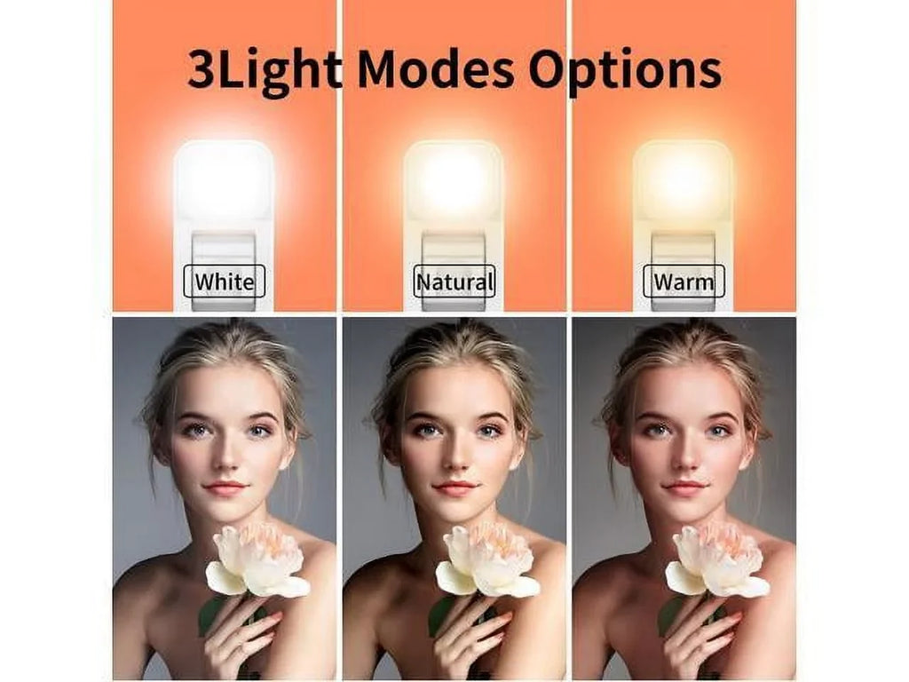 Cell LED Tripods and Q02s) (White, Phone Selfie Tripod Extendable Remote, Compatible with Ring Android Stick Model Light, with with iPhone Remote