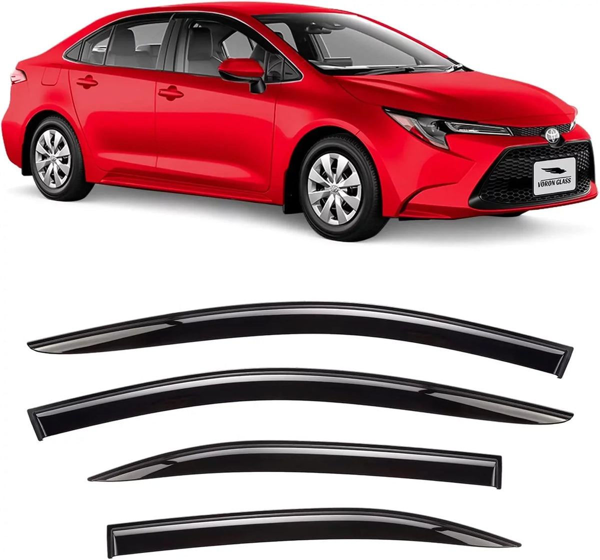 Window Car Rain 2014-2024, ProMaster 2 pcs Ram Vent Accessories, - Deflectors GY008711 Shatterproof Visors, for Visor, Window Goodyear Vent Guards, Deflector, Tape-on