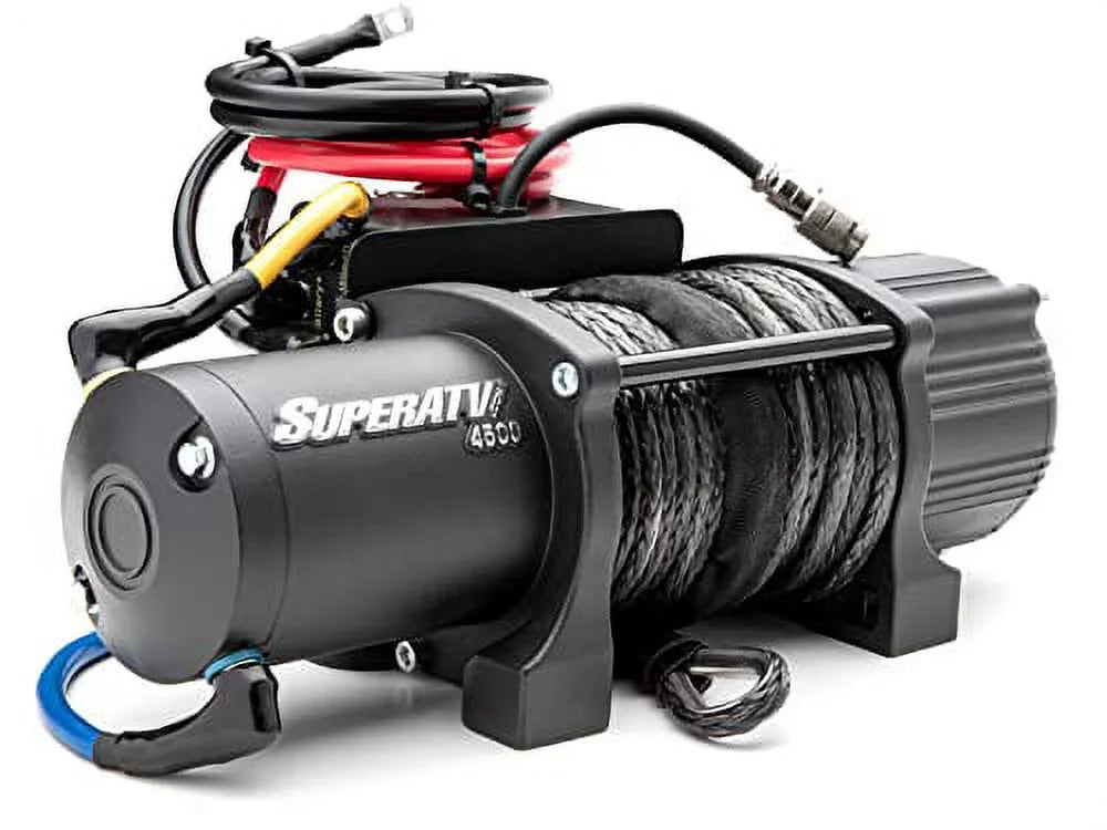 Compatible Ratio|QWM-Y-RMAX-4500 Gear Wired|50 Winch|1.3 with Wolverine Foot 4|Ready|Fit Range|3/16" Remote Steel|166:1 and 4500 HP / RMAX Winch RMAX Motor|Preassembled 2 2021+ SuperATV LB Yamaha