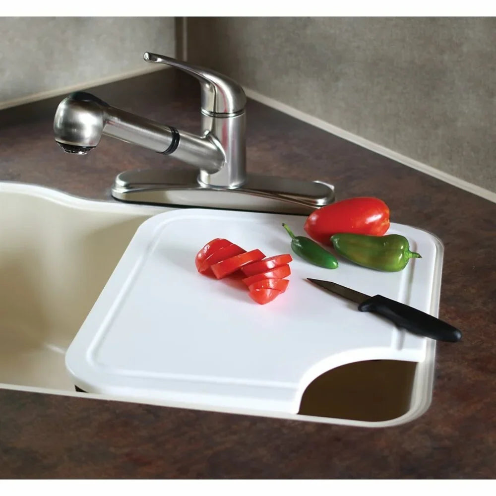 White Camco - Figured Board Polyethylene Cutting 43857