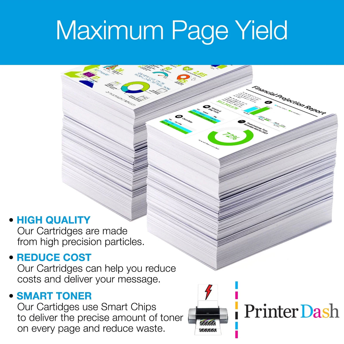 PrinterDash Pack (C13T157CMYLCLM) Inkjet R3000 for Combo (NO. Stylus 157) Photo Replacement (C/M/Y/LC/LM)