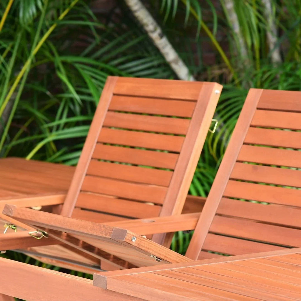 Brooks Eucalyptus Seating Set, Patio Capacity: Rectangular 9-Piece Amazonia 8 Extendable Dining