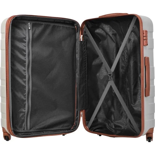 sets Sets ABS Hardshell 3pcs 20''24''28''( Hardside Expandable New Lightweight Suitcase Light Durable Model Luggage with Wheels Grey Spinner Lock Brown) Suitcase Luggage TSA and Clearance