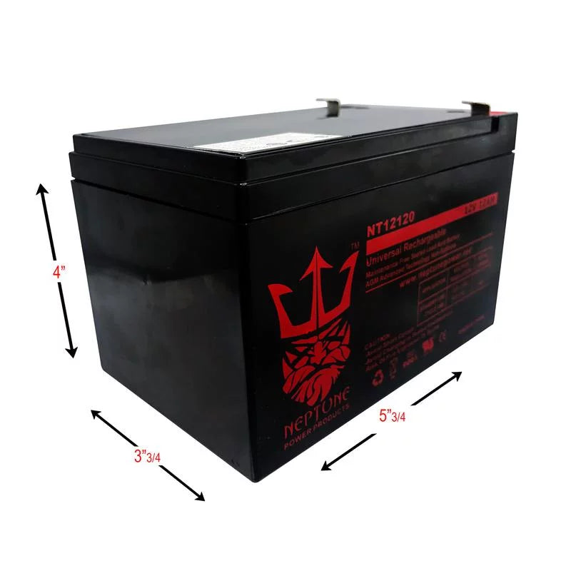 12Ah Replacement 3 by Neptune 1000 Scooter - pack Electric Battery EVO 12V