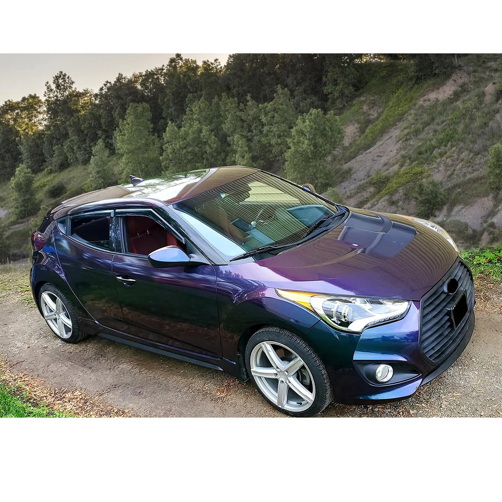 Window Outside Mount 4Pc 2018 Visor Set Guard 2013 2015 2017 Veloster 2016 Hyundai Compatible Rain 2012 Deflector Ikon 2011-2018 Motorsports with Vent 2011 2014