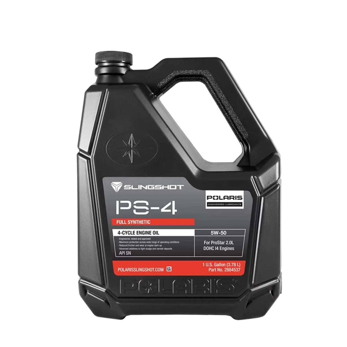 OEM 5W-50 PS-4 Genuine Oil 2884537 4-Cycle Synthetic Full Polaris Slingshot Gallon 1