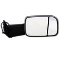 CAB MIRROR MEGA WITH FLIP-UP PUDDLE SET; TURN design; EXCLUDES POWER; TOW HEATED SIGNAL; 2009 CHROME; LIGHT; WITH GLASS;