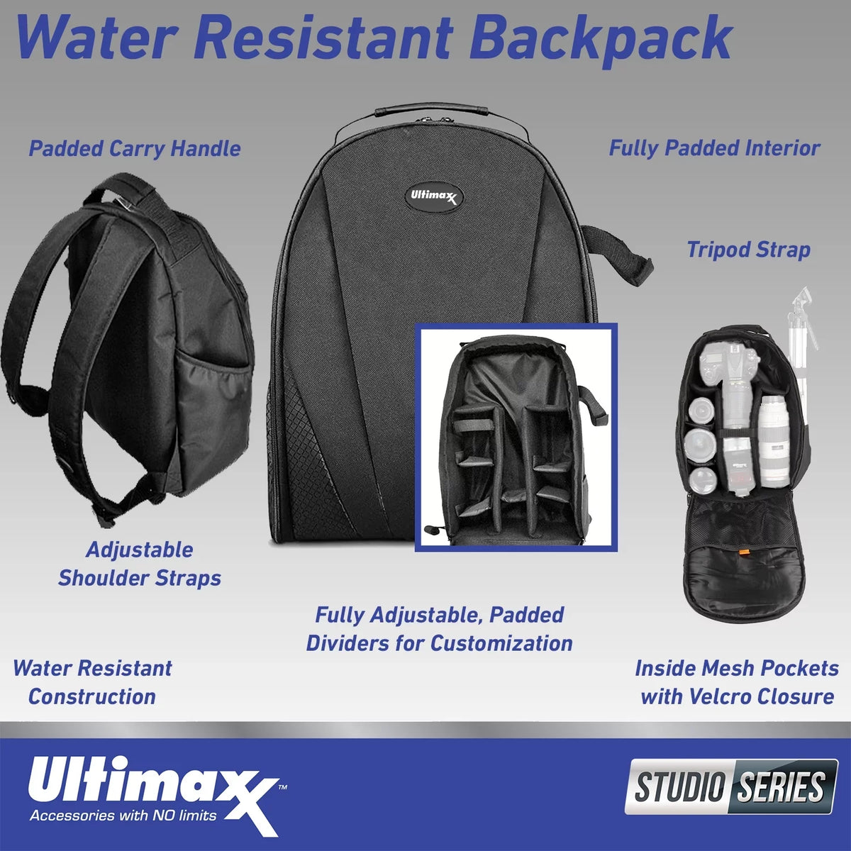 '- More & WH-1000XM5 (7pc Wireless Includes: (Black) liquid-Resistant Essential Bundle) Ultimaxx Gadget Headphones Noise-Canceling Bundle Over-Ear Backpack