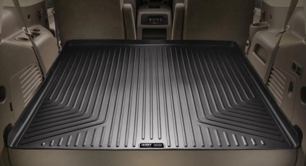 2nd 2021-2023 select: Escalade Cadillac by Husky with 21 Liner Compatible Compatible RealTruck Series Tahoe/GMC Cargo Black Yukon with Seat Chevrolet Behind Weatherbeater