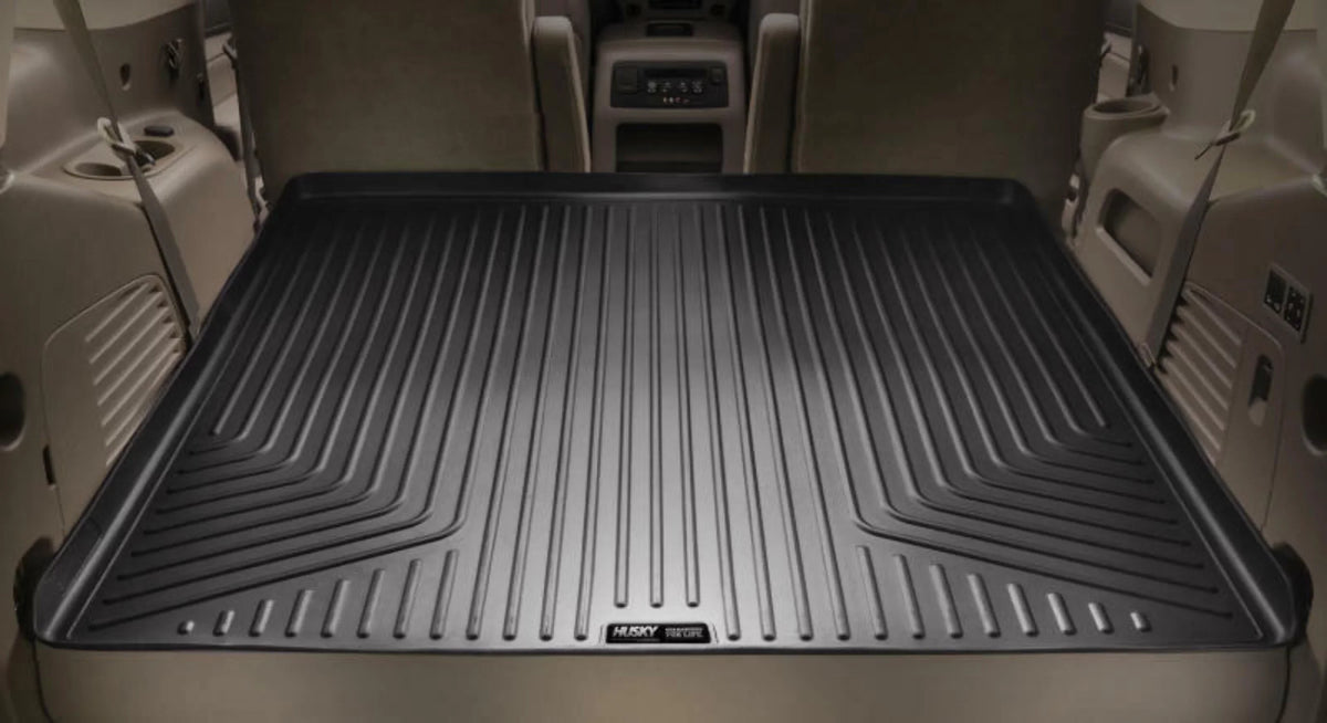 2nd 2021-2023 select: Escalade Cadillac by Husky with 21 Liner Compatible Compatible RealTruck Series Tahoe/GMC Cargo Black Yukon with Seat Chevrolet Behind Weatherbeater