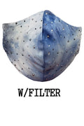 Tie Rhinestone 2Chique Mask Women's Boutique Dye