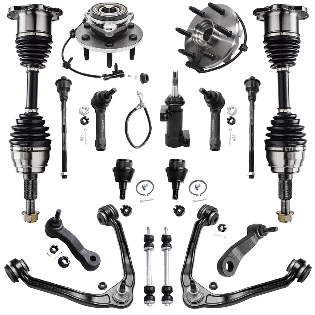 Tie Arm Control GMC Axle Joints Wheel for Bar Rods Pitman Front Steering 1999-2006 Upper Silverado Axles Replacement Links Sierra Sway Kit w/Ball 1500 Idler Chevy End - Hubs 17pc CV Arms Detroit