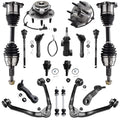 Tie Arm Control GMC Axle Joints Wheel for Bar Rods Pitman Front Steering 1999-2006 Upper Silverado Axles Replacement Links Sierra Sway Kit w/Ball 1500 Idler Chevy End - Hubs 17pc CV Arms Detroit