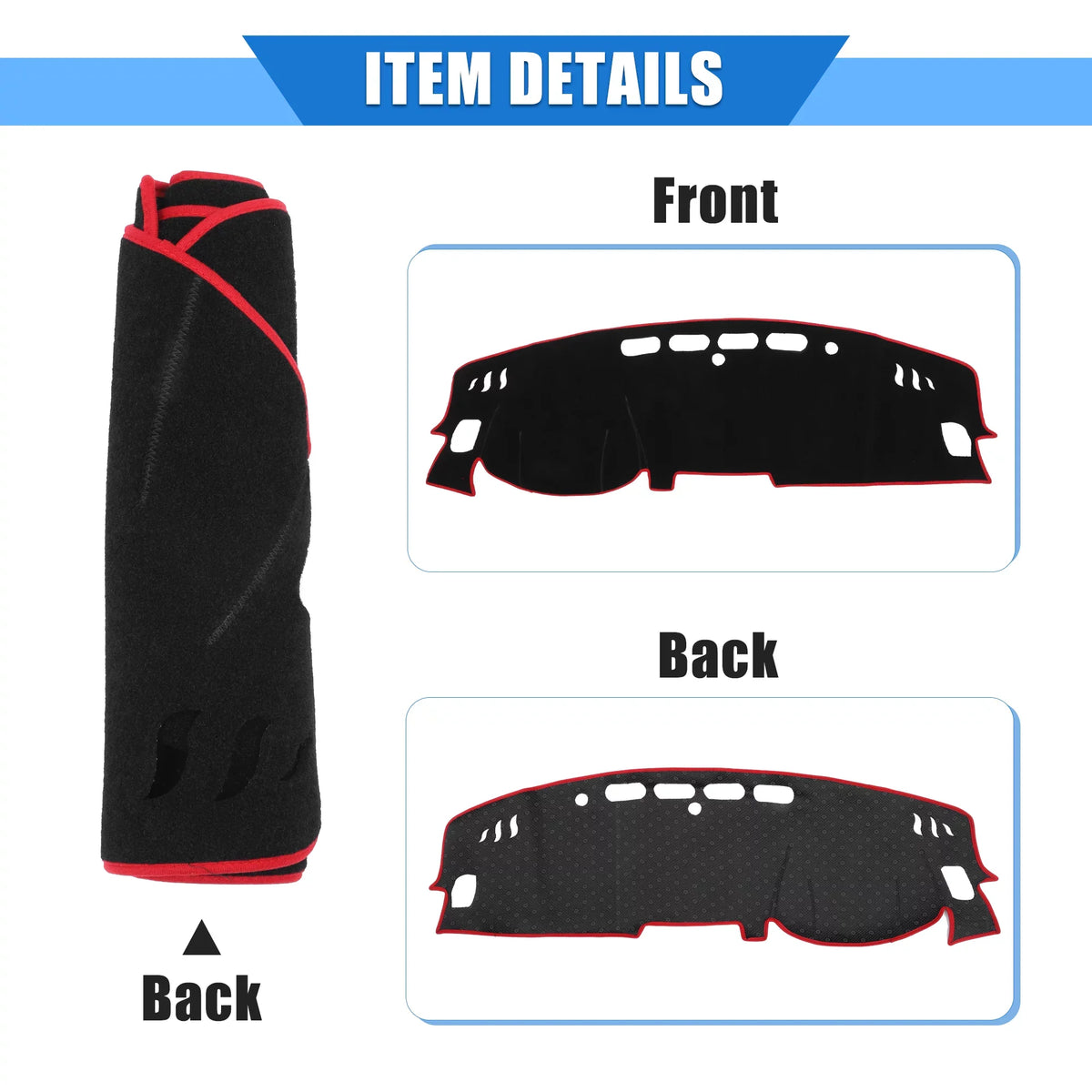 Dashboard Protective Polyester 2019-2020 Compatible Nissan Car for Unique Cover Center Red Bargains Altima Console