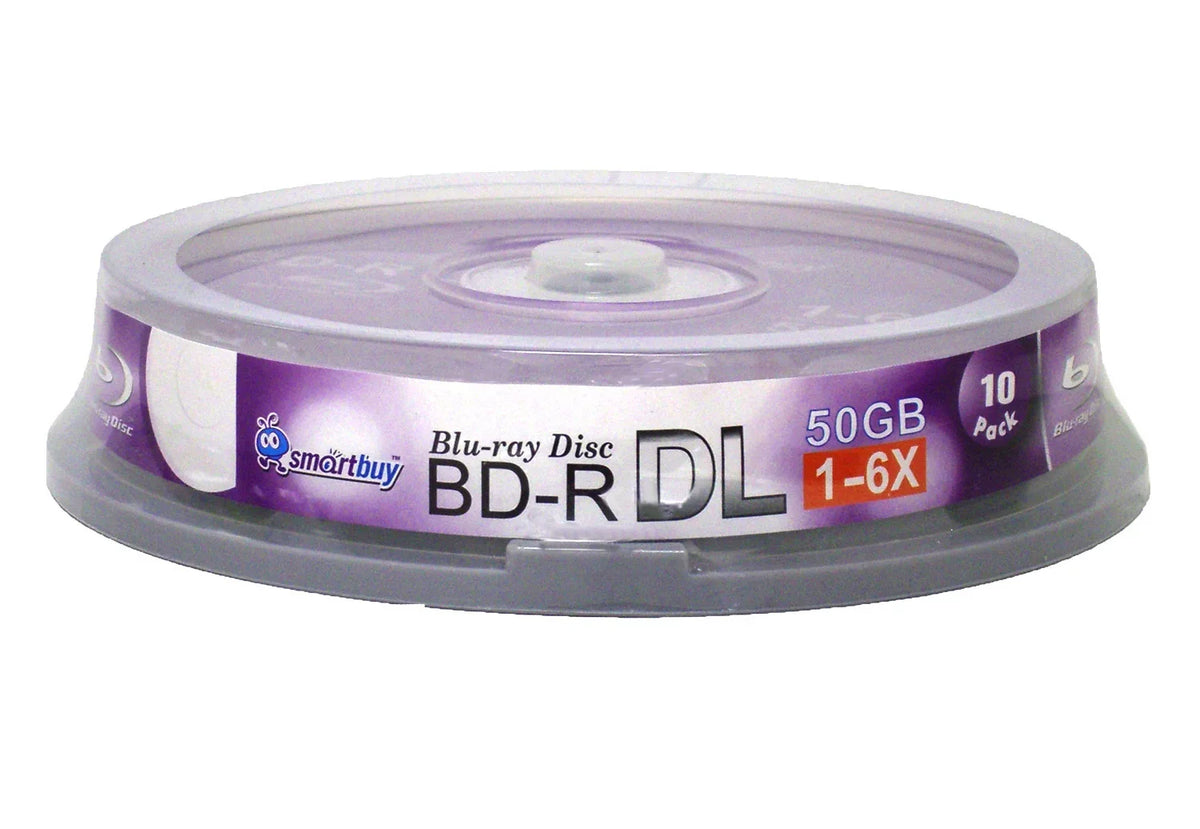 Layer 50GB Recordable Layer 20-Disc 6x Blank Video Dl Surface BD-R Double Blu-ray Data Logo Media Disc Top Buy Smart Dual