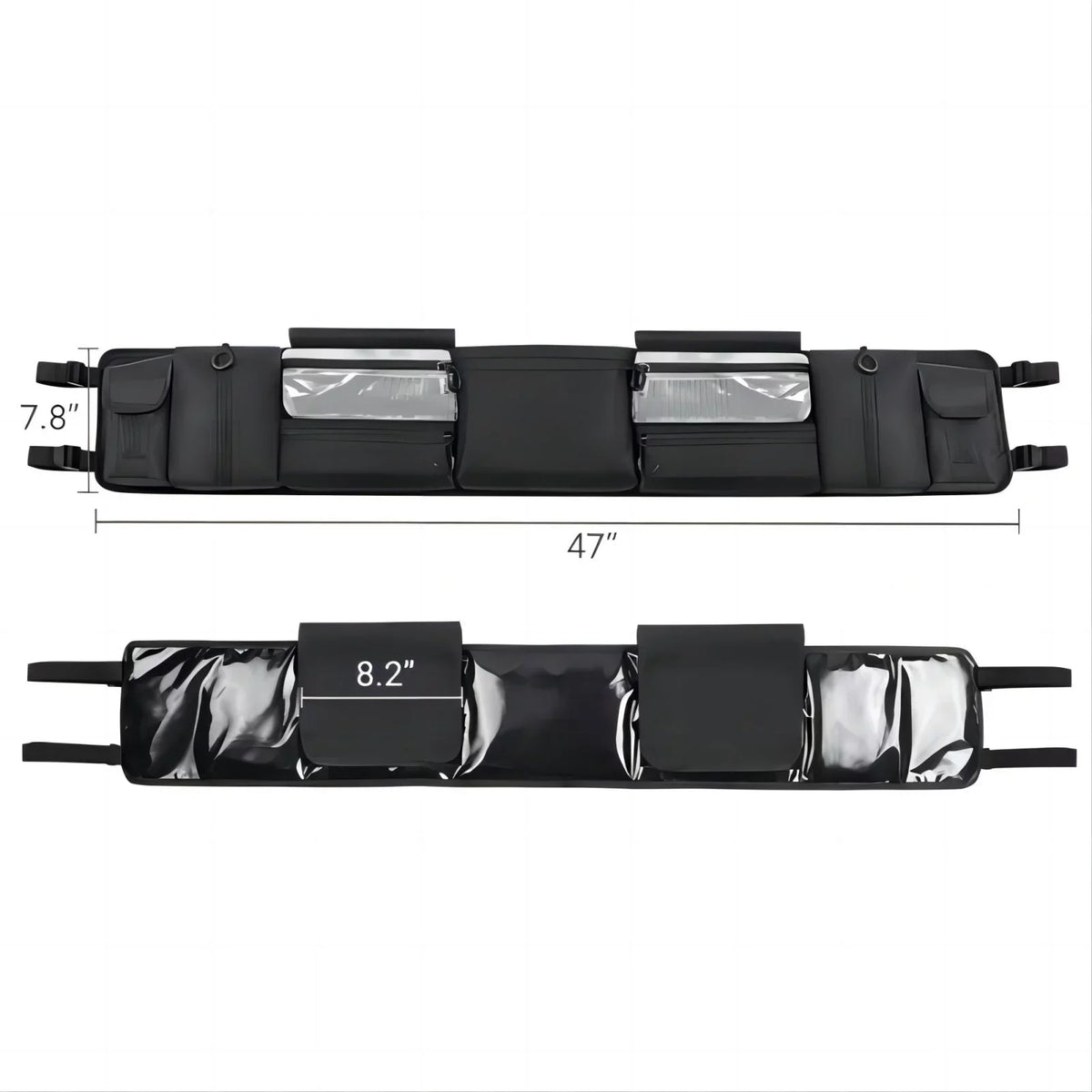 Multiple Compatible with Storage Organizer, UTV Bag Cargo MICTUNING Roll Gear Bag Rear Cage Tool Pockets