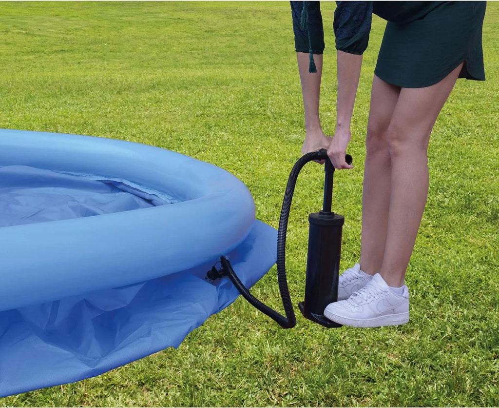 Inflatable Swimming exterior Backyard 1 2 Blue 5.5 Pool, 20 Capacity Kids Above Ground Person Avenli 12014 To X Set Inch Prompt Kiddie Foot