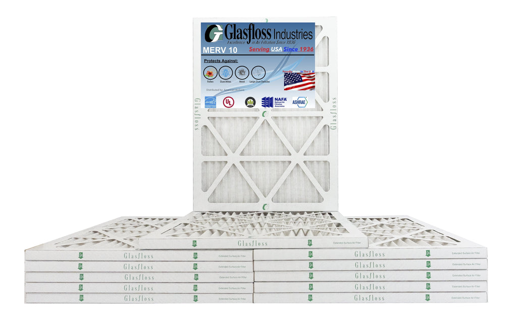 MERV -Qty:12 24.5x7/8 Made 10 - - Filter in Glasfloss USA 18x25x1 dimension: x inch) 17.5 Furnace - Air (Actual
