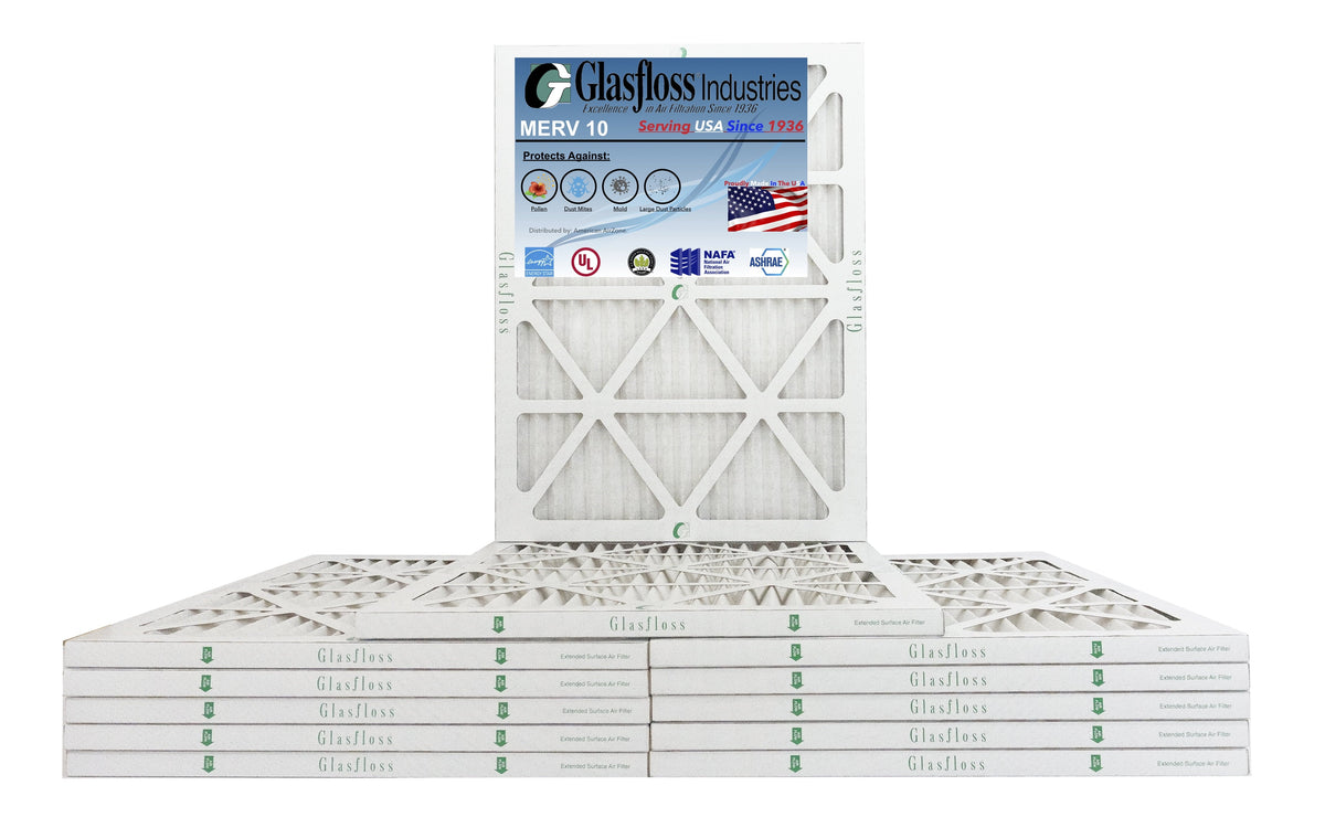 MERV -Qty:12 24.5x7/8 Made 10 - - Filter in Glasfloss USA 18x25x1 dimension: x inch) 17.5 Furnace - Air (Actual