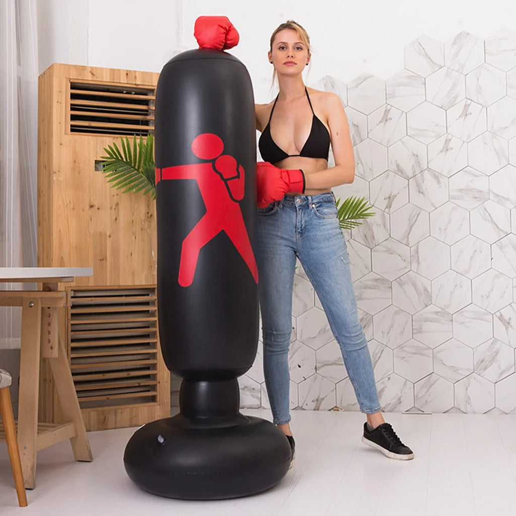 Boxing Bag 5.2ft Fitness PVC Boxing Punching Andoer Bag, Bag for Inflatable Target Training,