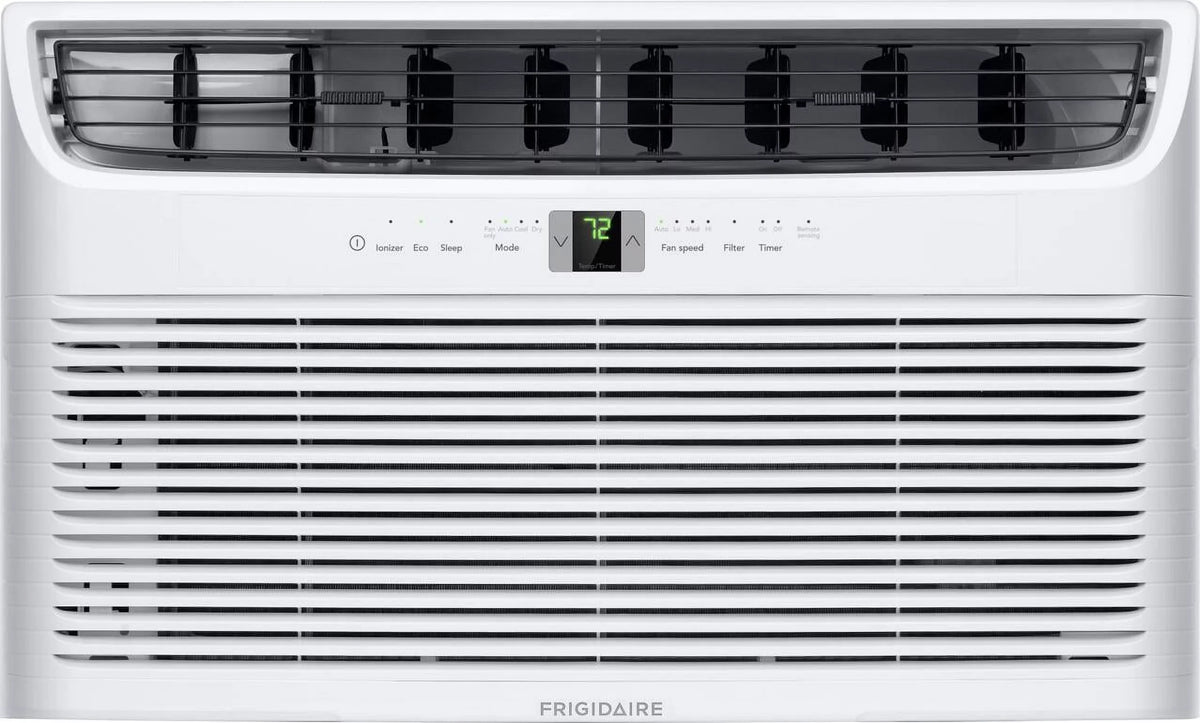 230/208 Air ft. Wall BTU, 14000 Remote, FHTC142WA2 sq. White Conditioner Frigidaire Volts, 700 Cooling
