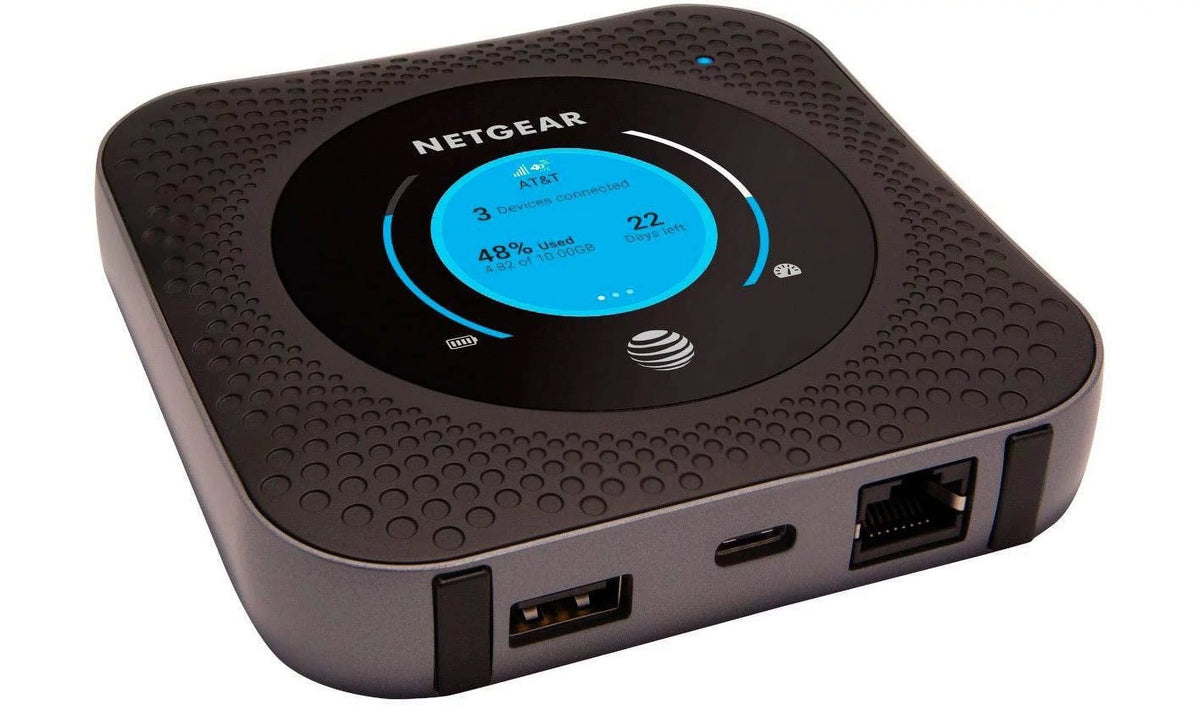 LTE Anywhere Restored Up (AT&T Speed 1Gbps M1 Router 4G Up Hotspot to WLAN Mobile Nighthawk 20 MR1100-100NAS - Gray) Devices (Refurbished) Create )(Steel to NETGEAR Connect