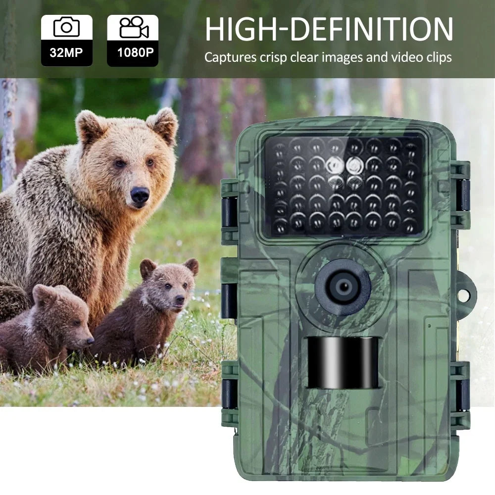 4K Camera Hunting 32MP HD exterior Trail Motion Bluetooth Wifi Vision Activated Wildlife Night Camera Camera Hunting WIFI IR Hunting Waterproof