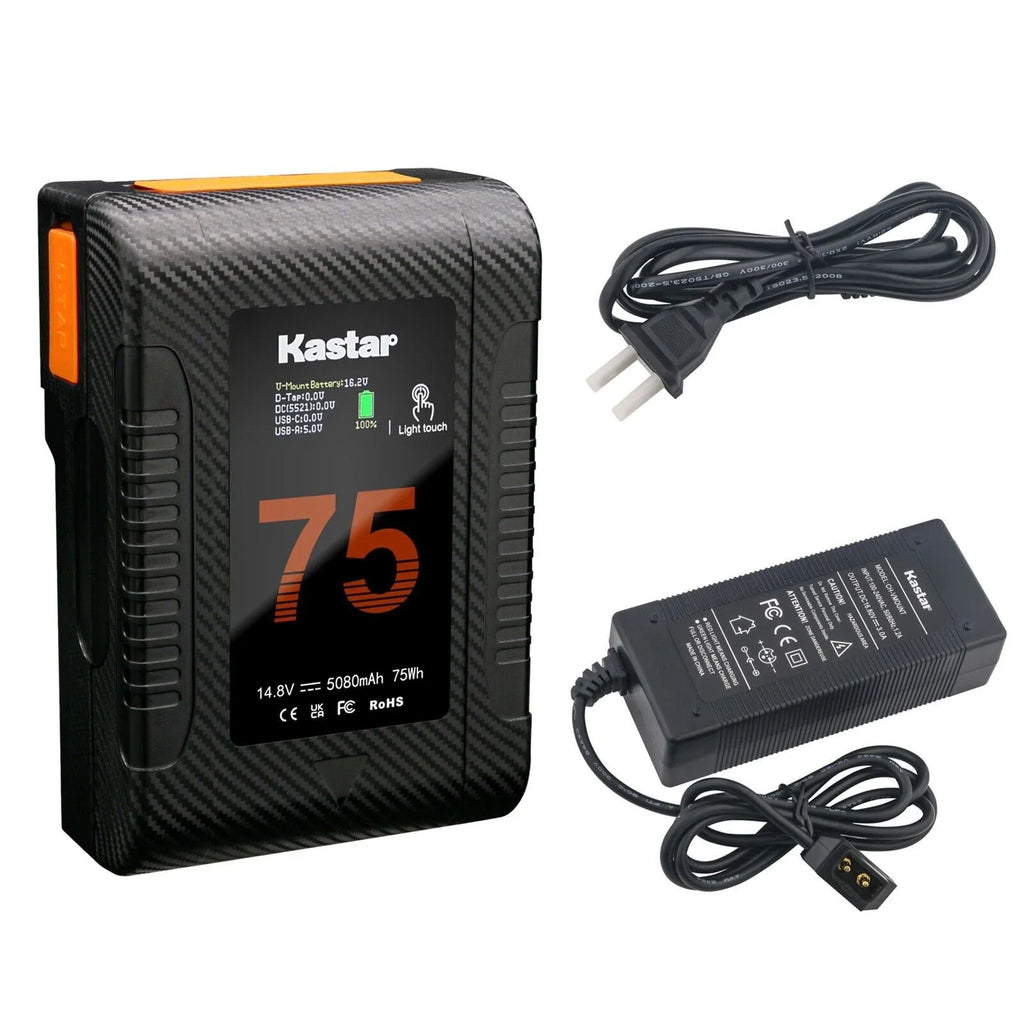 HDW-S280 Battery HDW-F900 Compatible HDW-730 with Camera HDW-800 HDW-790WSP BP-Z75W HDW-790 HDW-800P HDW-F900H D-Tap HDW-730S HDW-750CE Kastar HDW-750P HDW-F900R Charger HDW-750 1-Pack and