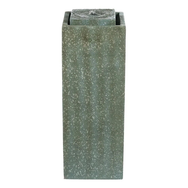 Pillar With Green Contemporary Lime Poly-Resin Led Jeco in Light Fountain