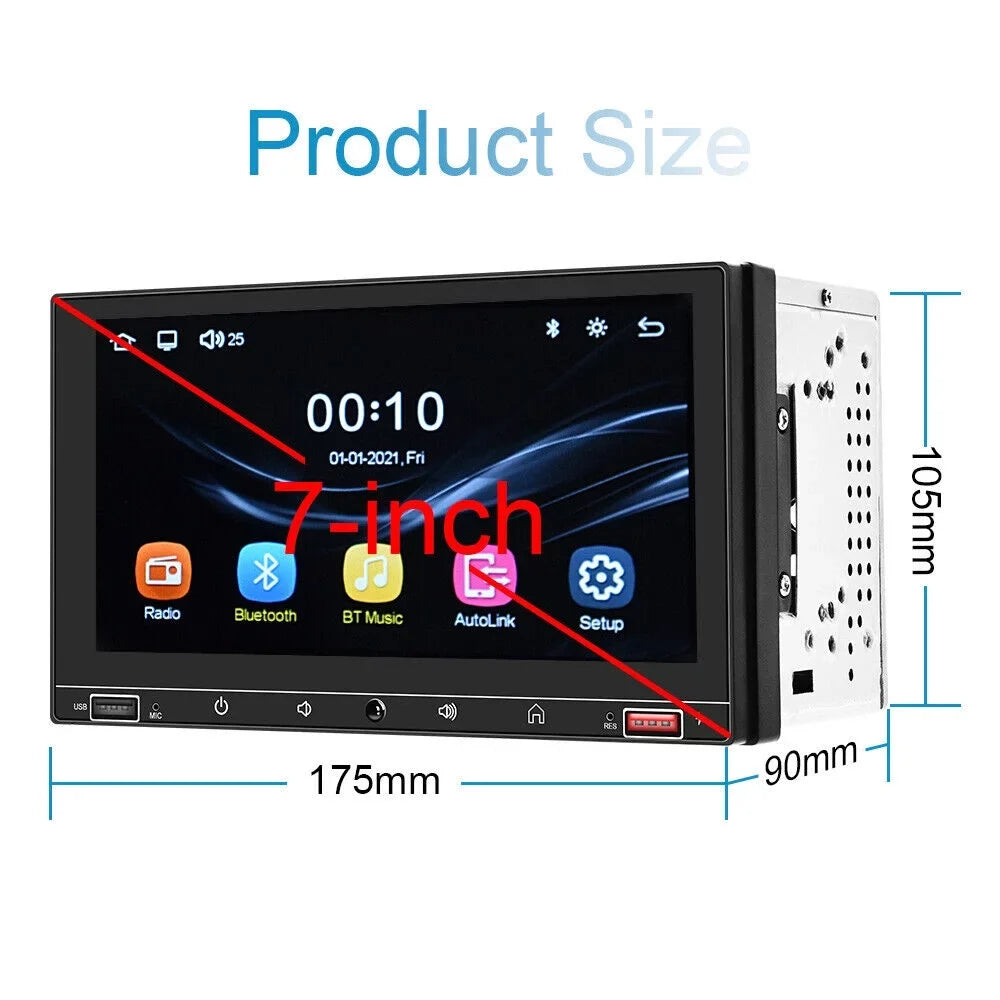 Carplay FM 7" Screen, Car Stereo KingFurt & with Play Link Android MP5 Camera Radio, Mirror Auto HD