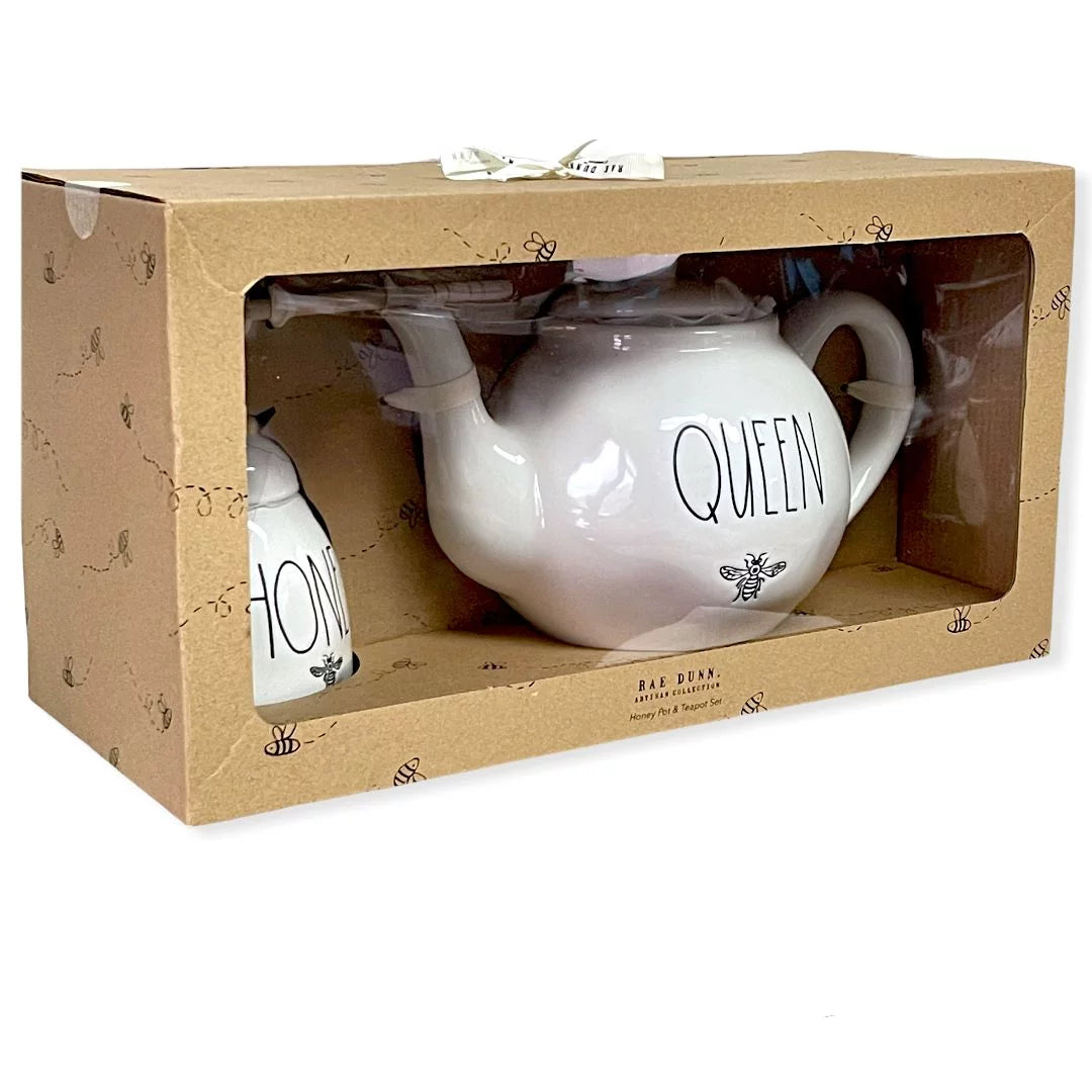 Rae Dunn Pot 11.5 Queen Jar Set Teapot oz and 59.2 Gift Honey By Magenta oz