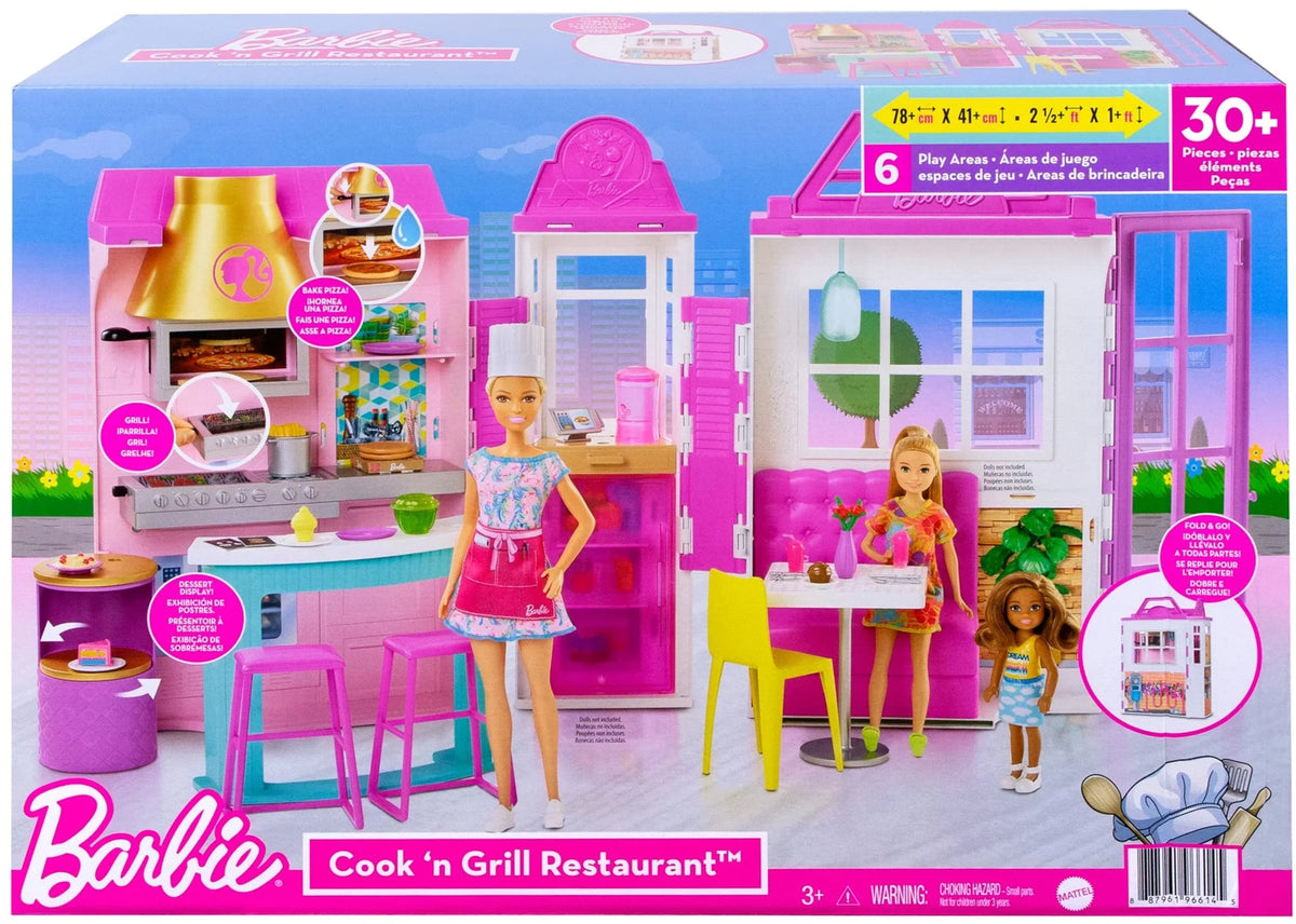 for Year Restaurant Olds Pieces to Barbie Cook Grill 3 7 Gift with Playset 30+ ‘n