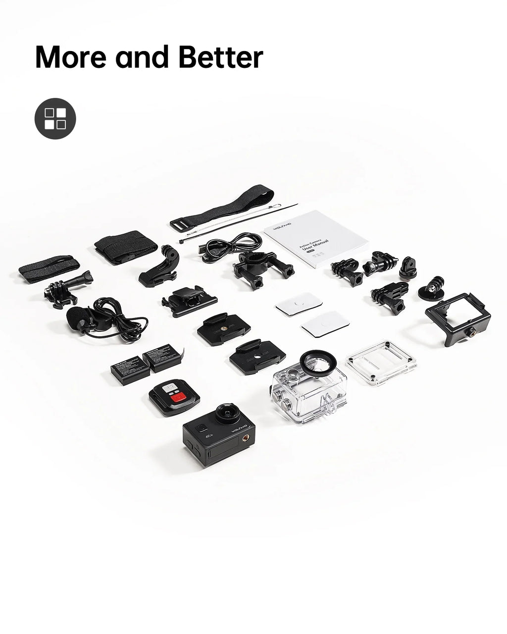 Cam Control Camera Angle EIS Camera Camera Screen WF 40M Action with 60FPS Underwater Waterproof Touch 4K 170° Remote Sport Wide 24MP Vlog