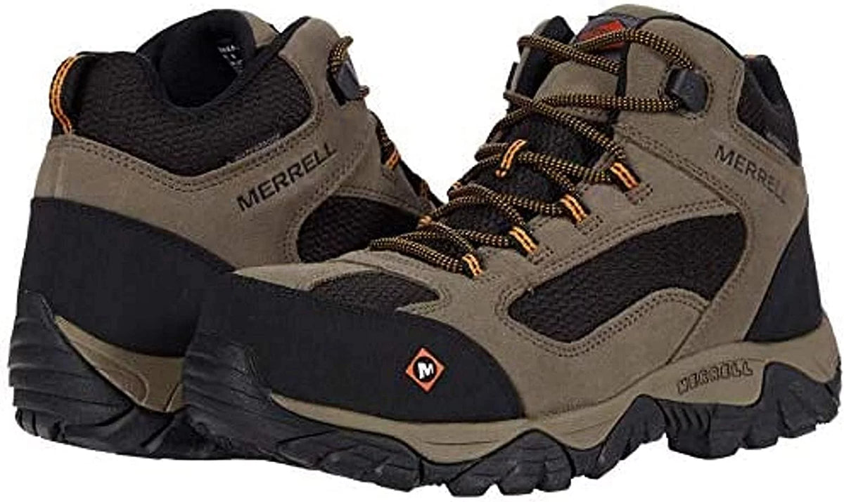 Merrell D(M) Men's Toe Moab Composite Onset US 8 1/2 Boot Work Stone Waterproof