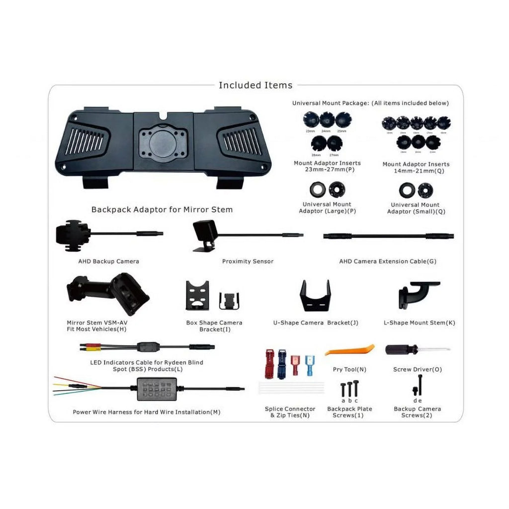 & Surround Accessory Rydeen View includes included) Package Camera Dash not 360 for 360 Professional BlindSpot PROKIT for Installation Indicators. Tools TOMBO 1 Cables (TOMBO