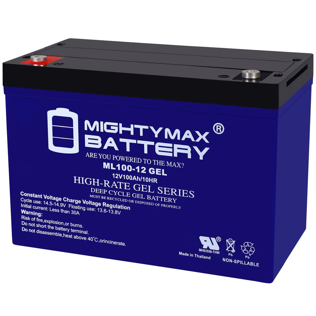 with Motors Minnkota Battery GEL Replacement Trolling 12V 100AH compatible