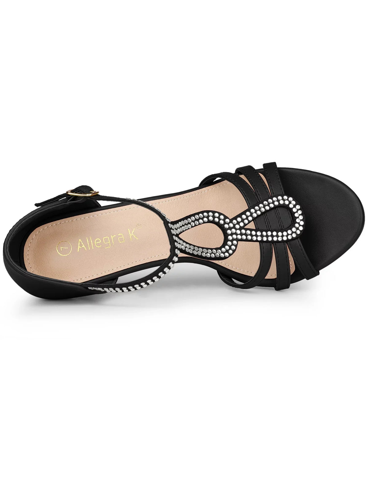 Ankle Allegra Women's Strap Open Heels Stiletto Rhinestone K Sandals Toe