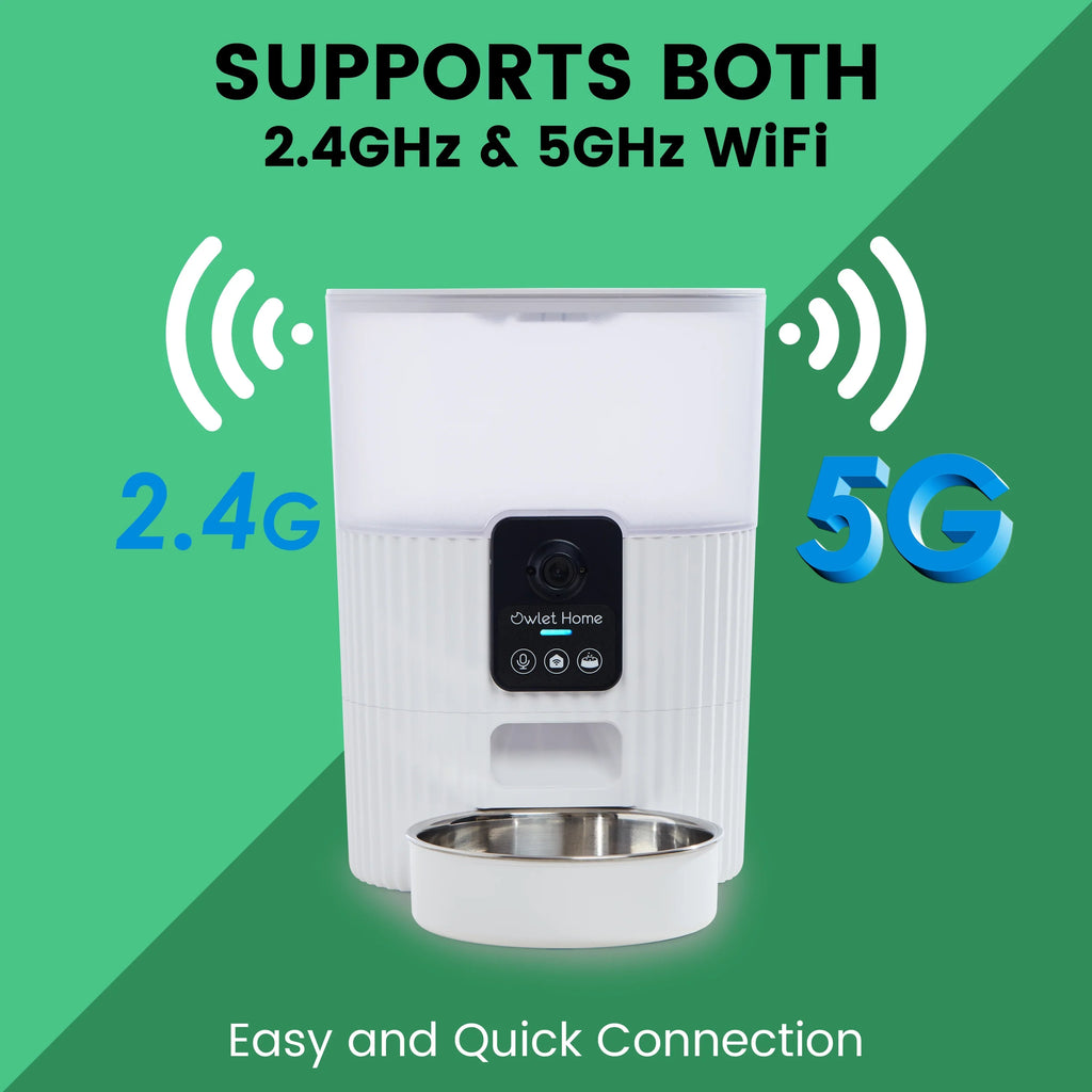 Vision, Auto Feeder & No with Pet Night with Owlet Alert, Cats Smart (3.5L), Automatic Home Fee 2-Way Monthly Camera Alexa Assistant, Video, Motion HD Dogs 1080P WiFi, Audio, Live for & Works