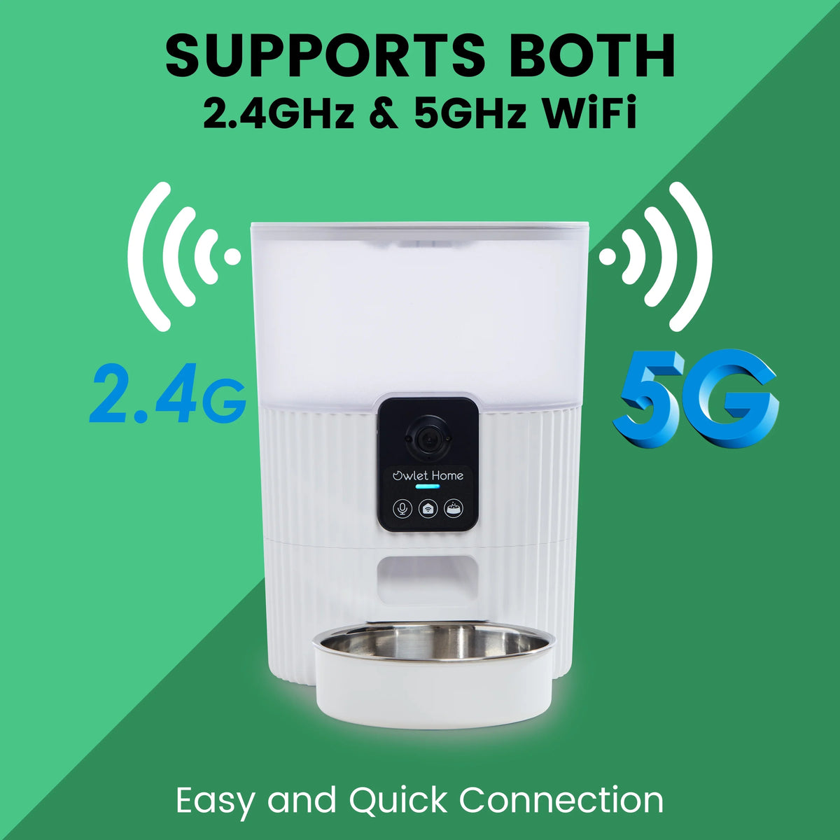 Vision, Auto Feeder & No with Pet Night with Owlet Alert, Cats Smart (3.5L), Automatic Home Fee 2-Way Monthly Camera Alexa Assistant, Video, Motion HD Dogs 1080P WiFi, Audio, Live for & Works