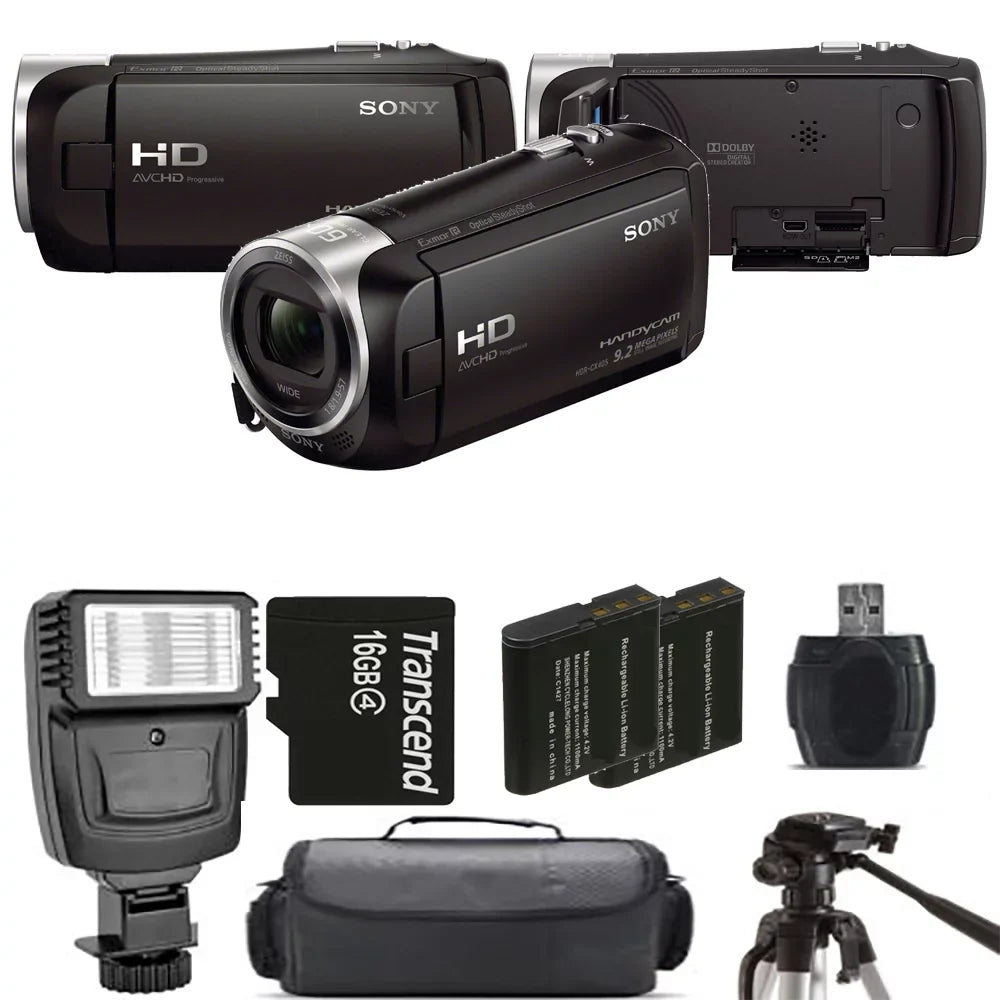 '- + + Handycam Extra Flash HDR-CX405 16GB HD Battery Kit
