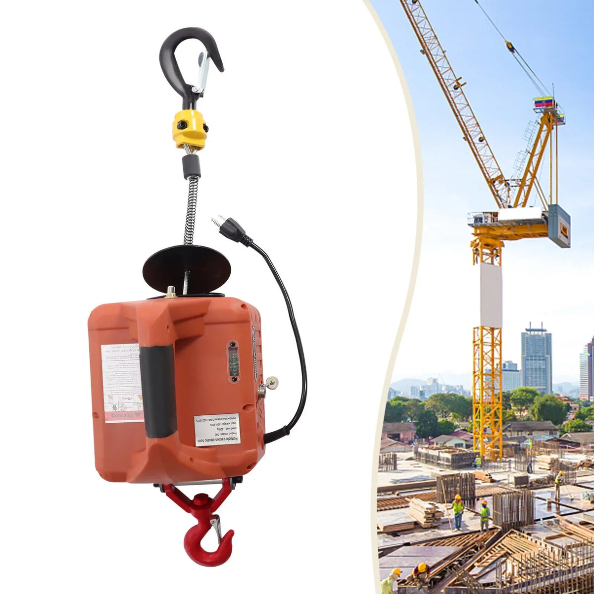 Lift Remote Control Winch Wireless LBS 3-in-1 Crane 1100 110V Portable ZhdnBhnos Hoist Kit Electric