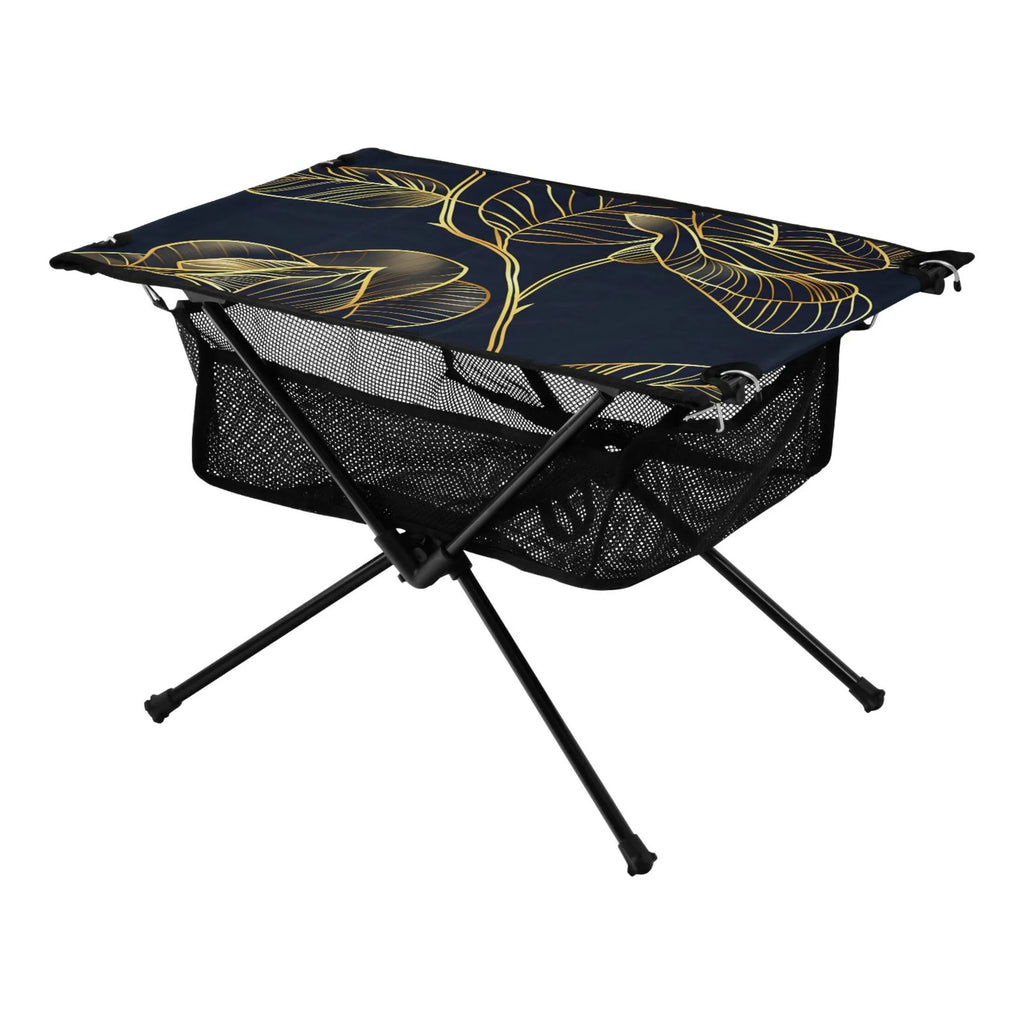 Bag Beach Luxury with Flower BBQ Portable Compact Picnic Travel Golden exterior Camping Storage Fishing Table Table Rose Folding Table for
